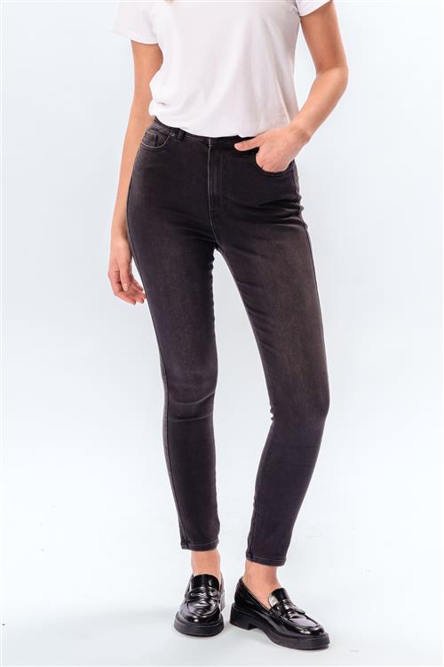 Originale Performance Skinny Jeans - Washed Black Denim - Dame - M/34 - TeeShoppen