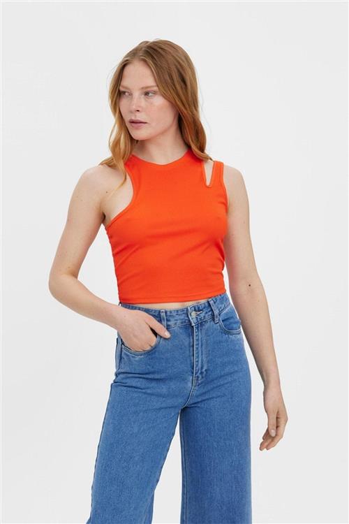 Ofelia Neia Tank Crop Top - Cherry Tomato - L - Vero Moda
