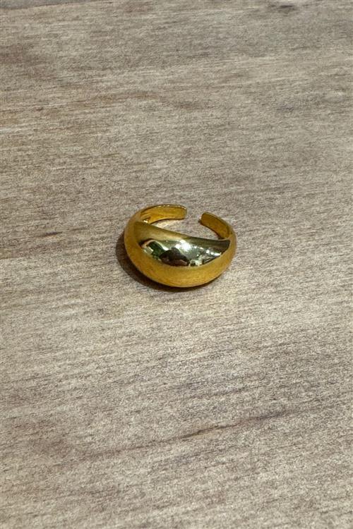 Classic Åben Ring - Guld (Sample) - One Size - TeeShoppen