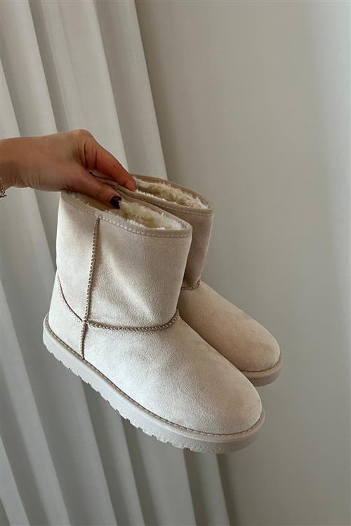 Teddy Støvle - Beige - Dame - 37 - TeeShoppen