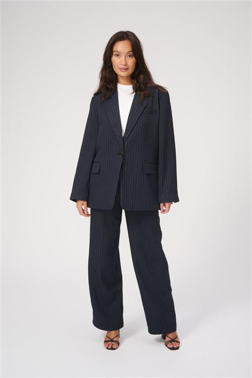 Oversized Suit (Navy Pinstripe) - Herre - Default Title - TeeShoppen