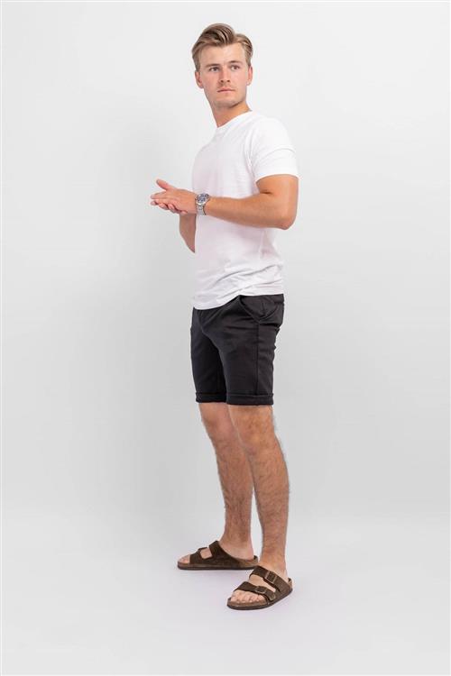 Chino Shorts - Sort - Herre - XL - TeeShoppen