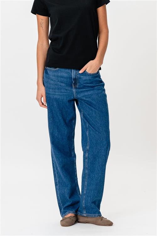Originale Performance Loose Jeans - Medium Blue Denim - Dame - 32/32 - TeeShoppen