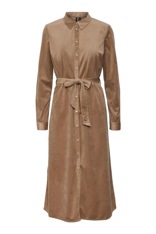 Ida Calf Skjorte Kjole - Silver Mink - XS - Vero Moda