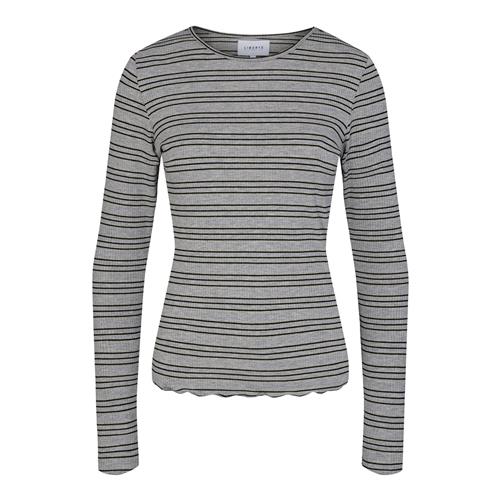 Natalia Round Neck Bluse - Grå Guld Lurex - Dame - XS - Liberté