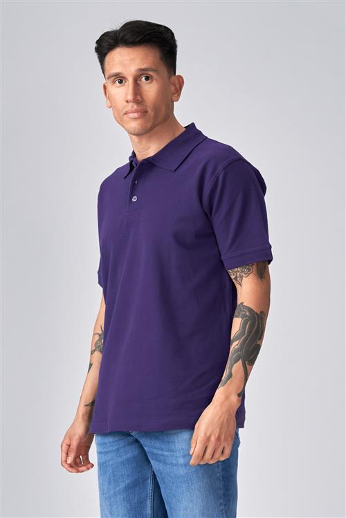 Basic Polo - Lilla - Herre - 3XL - TeeShoppen