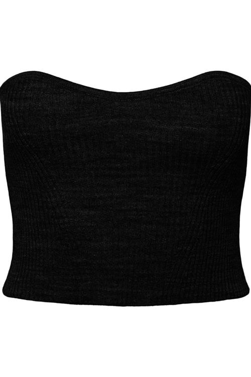 Angie Knit Tube Top - Sort - XS - PIECES