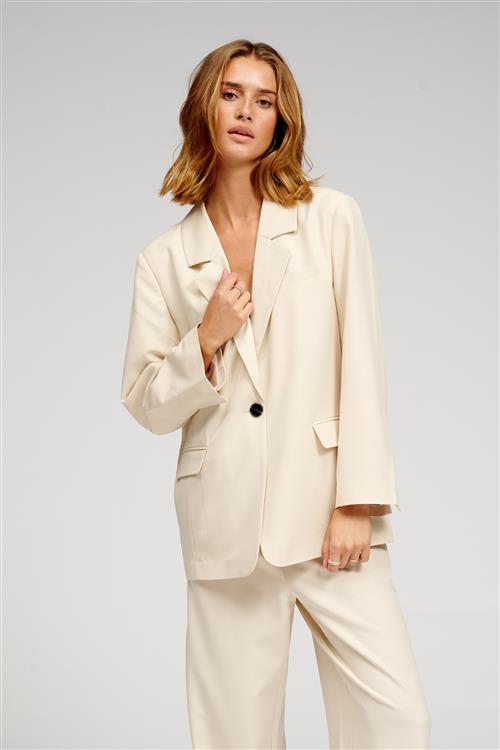 Oversized Blazer - Beige - S - TeeShoppen