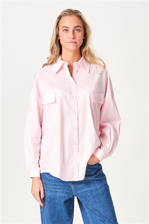 Clara Oversized Skjorte - Rose - M - TeeShoppen