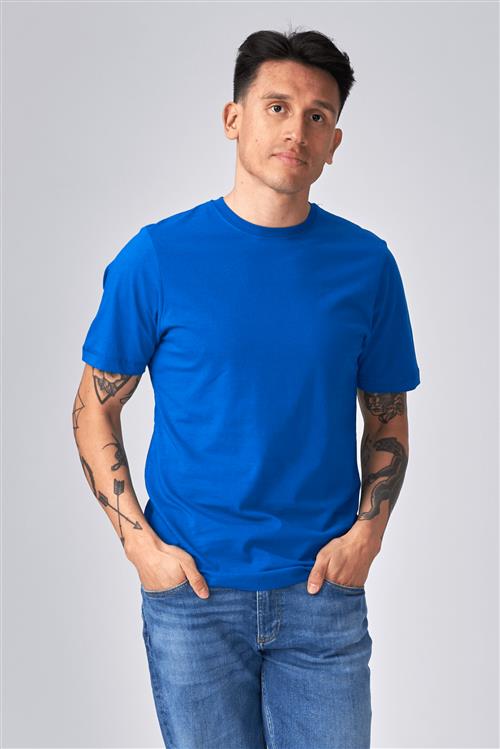Basic T-shirt - Blå - Herre - L - TeeShoppen