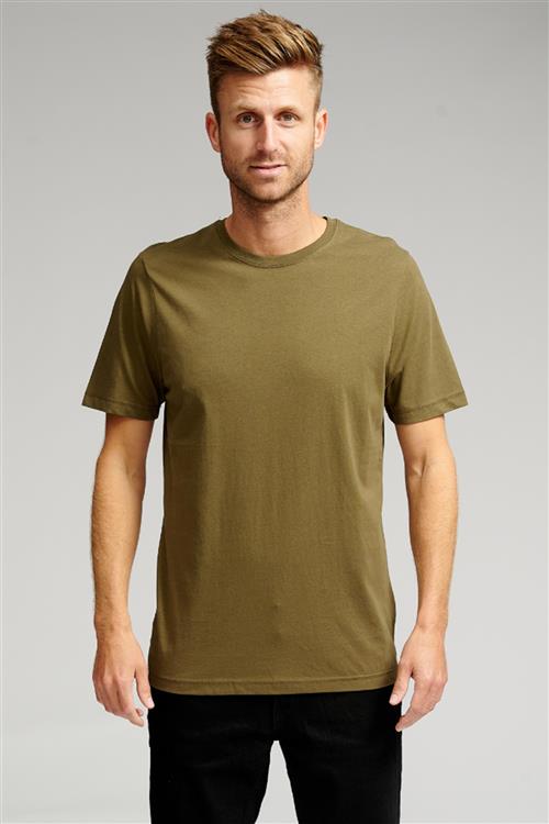 Basic T-shirt - Armygrøn - FeHerre - L - TeeShoppen