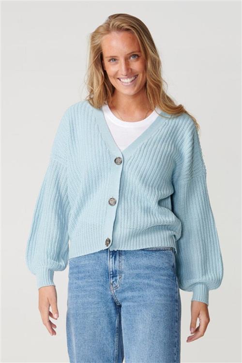 Knappet Cardigan - Blue fog - Dame - L - ONLY