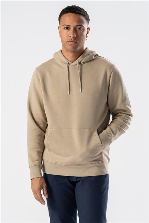 Sweatshirt Hoodie - Sand - Herre - 2XL - TeeShoppen