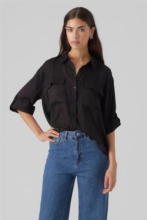 Fabiana Skjorte - Sort - Herre - L - Vero Moda