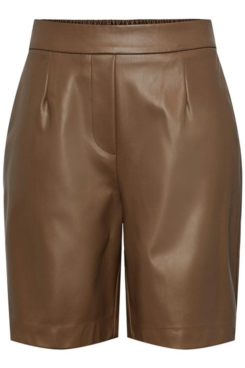 Nicole High Waist Shorts - Fossil - L - PIECES