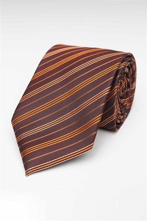 Slips - Bordeaux - Orange/Sand Stribet - One Size - TeeShoppen