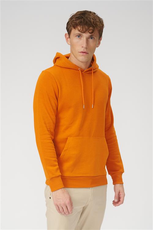Basic Hoodie Sweat - Orange - Herre - 3XL - TeeShoppen