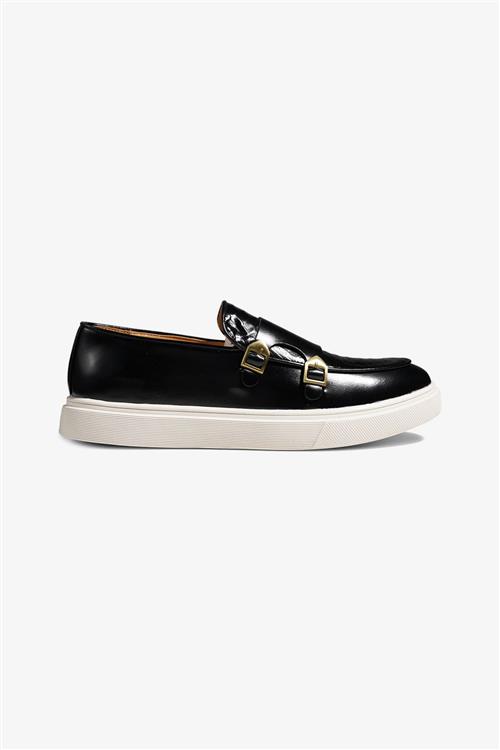 Loafers med spænde - Sort - 46 - TeeShoppen