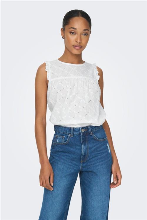 Melody Kortærmet Bluse - Cloud Dancer - XL - ONLY