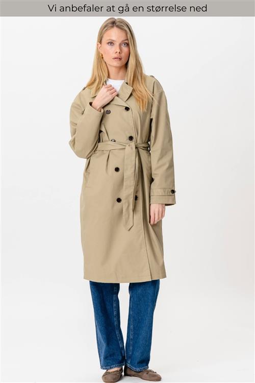 Linea trenchcoat - Beige - Dame - S - TeeShoppen