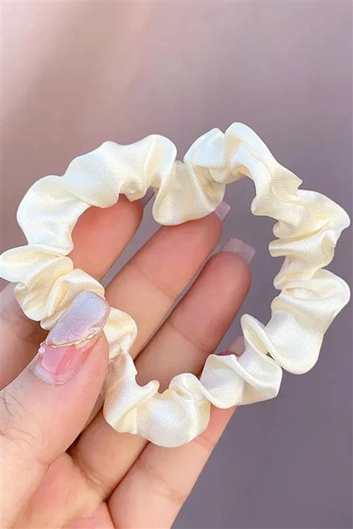 Kamilla Scrunchie - Hvid - One Size - TeeShoppen