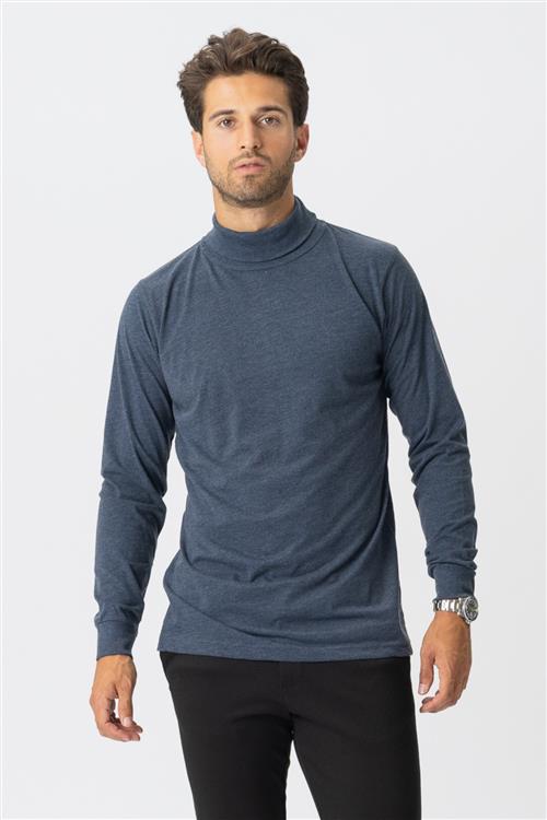 Rullekrave trøje - Heather blue - Herre - XS - TeeShoppen