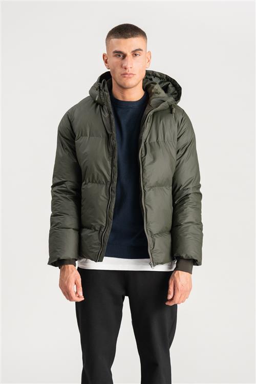 Coated Jakke - Oliven - Herre - XL - TeeShoppen