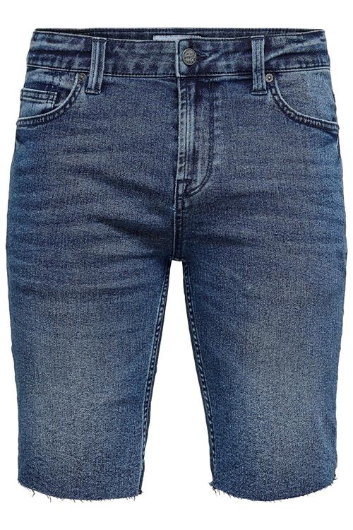 Denim Shorts - Blue Denim - Herre - 32 - Only & Sons
