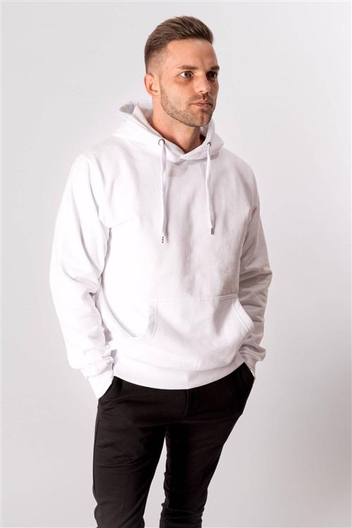Basic Hoodie - Hvid - Herre - XL - TeeShoppen