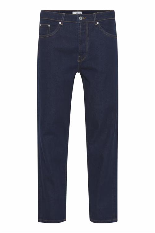 Dylan Dad Fit Jeans - Dark Blue Denim - Herre - 33/32 - Solid