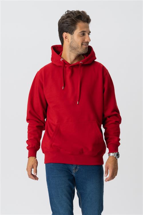 Basic Hoodie - Rød - Herre - M - TeeShoppen