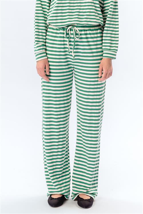 Stribede Bukser - Grøn - S/M - TeeShoppen