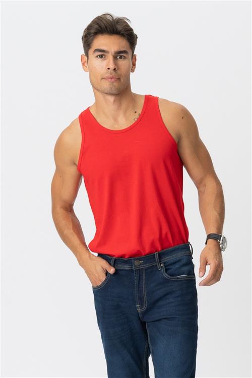 Basic Tanktop - Rød - M - TeeShoppen