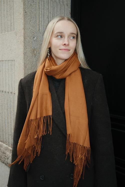 Tørklæde - Brown - One Size - TeeShoppen