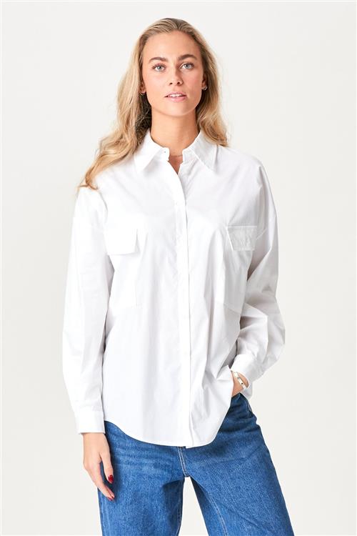 Clara Oversize Skjorte - Hvid - L - TeeShoppen