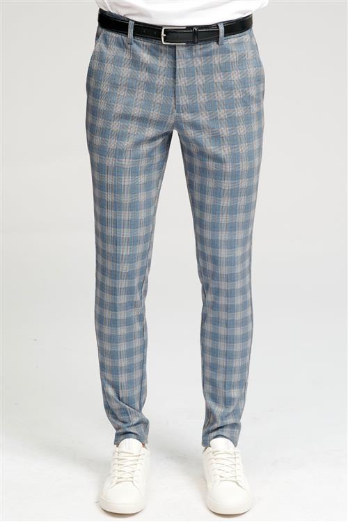 Originale Performance Pants - Blå Ternet (Limited) - Herre - 30/32 - Bukser med stretch - TeeShoppen