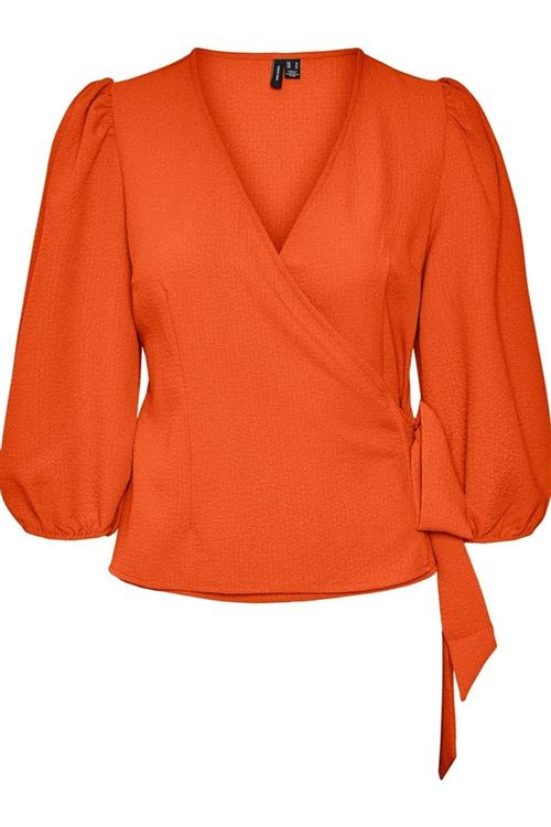 Pepper Aya Bluse - Scarlet Ibis - S - Vero Moda