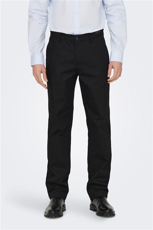 Edge Chino Bukser - Sort - Herre - 34/34 - Only & Sons