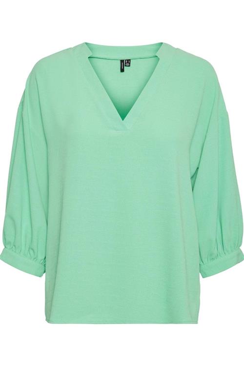 Unye V-hals Top - Grøn - M - Vero Moda