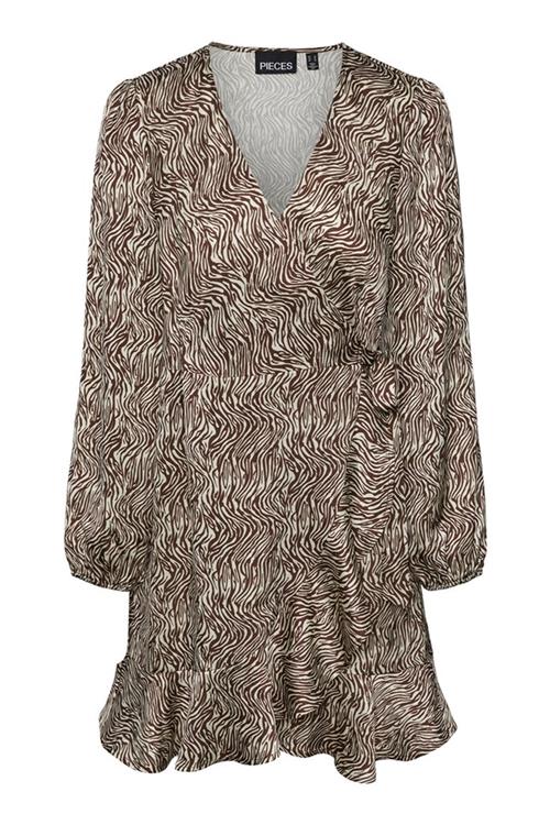 Juliet Wrap Kjole - Chicory Coffee - M - PIECES