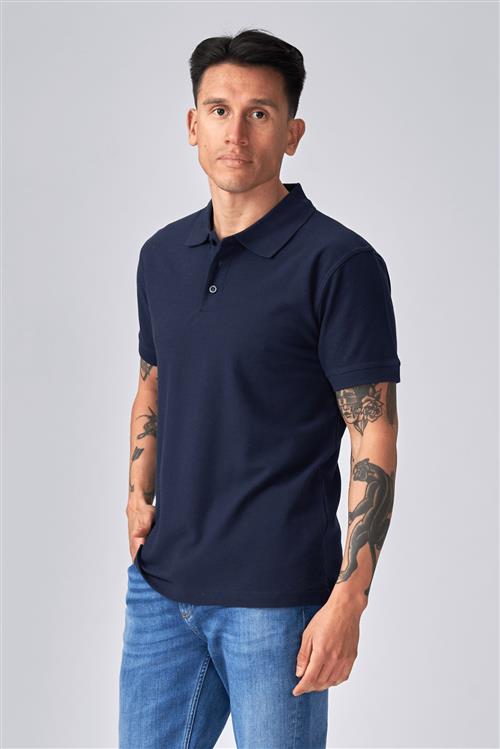 Basic Polo - Navy - Herre - XL - TeeShoppen