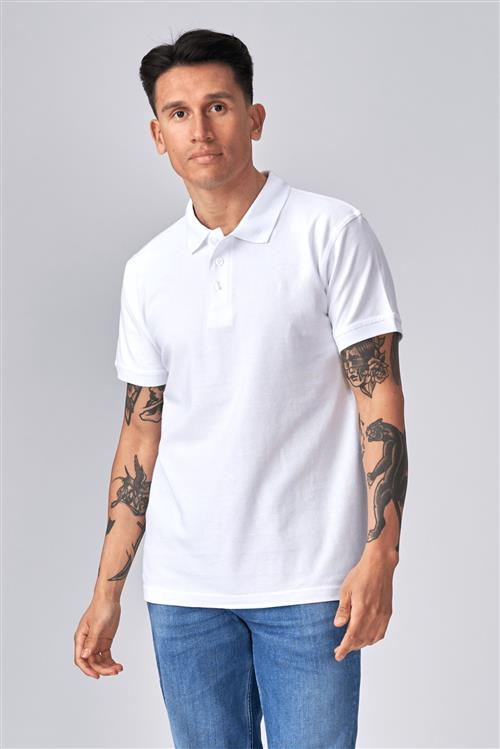 Basic Polo - Hvid - Herre - XS - TeeShoppen