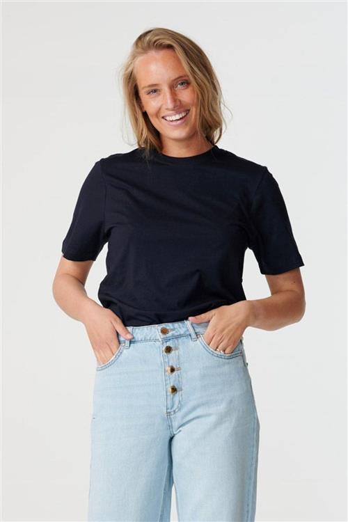 Boyfriend Tee - Sort - Dame - 4XL - TeeShoppen