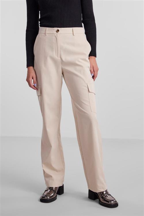 Sille Cargo Pants - White Pepper - M - PIECES