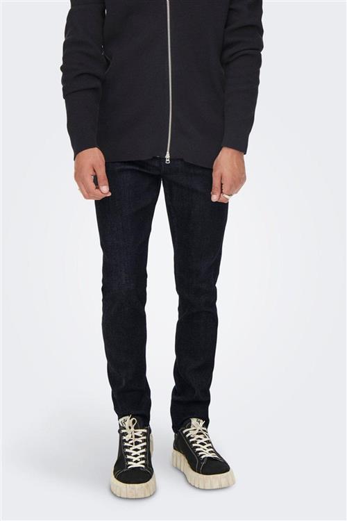 Loom Slim Raw Jeans - Blue Denim - Slim fit - Herre - 30/32 - Only & Sons