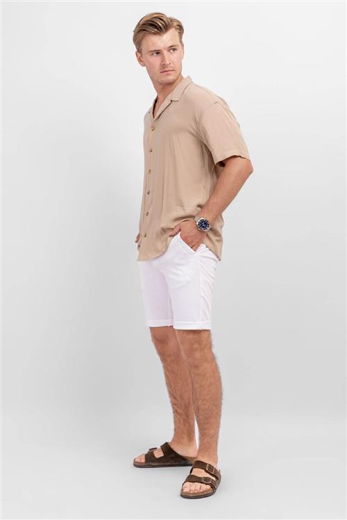 Se Chino Shorts - Optical White - Herre - M - TeeShoppen ved Teeshoppen