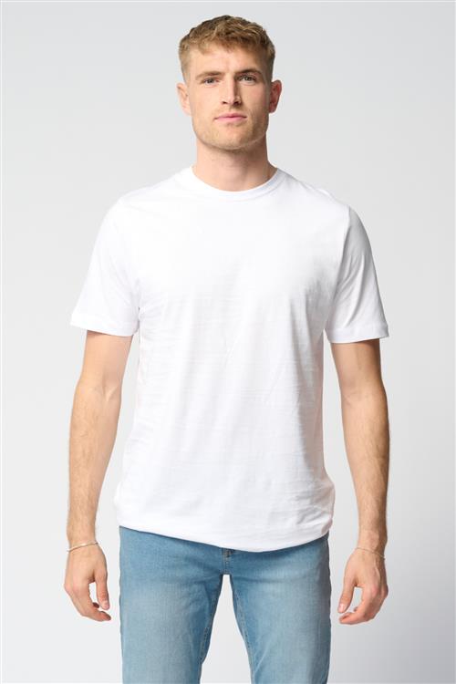 Basic T-shirt - Hvid - Slim fit - Herre - 3XL - TeeShoppen