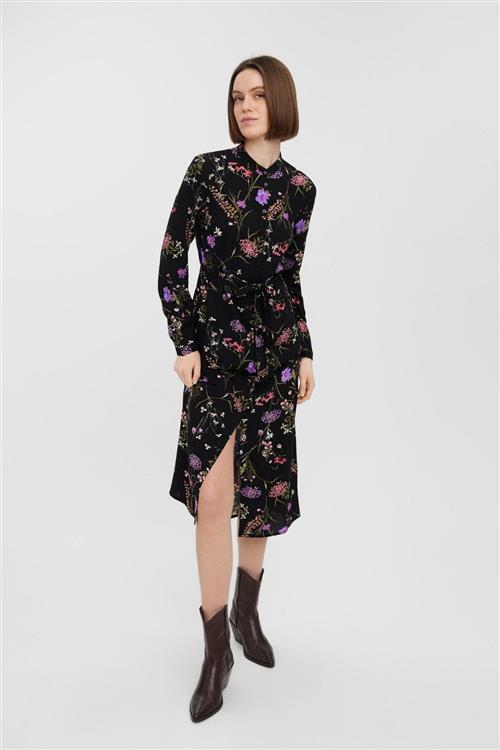 Easy Long Sleeve Shirt Dress - Lilla - XS - Vero Moda