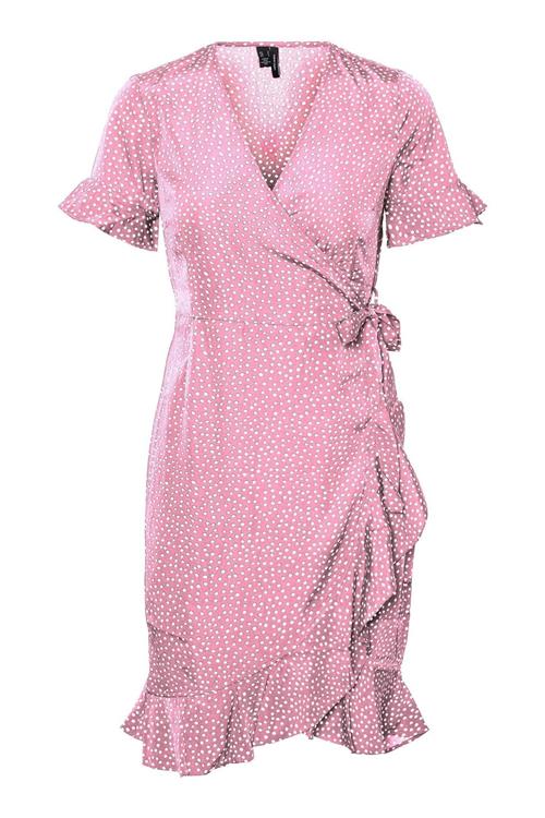 Henna 2/4 Wrap Kjole - Prism Pink - M - Vero Moda