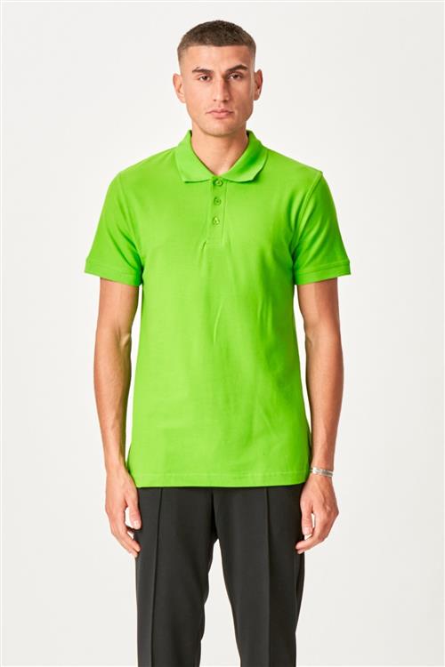 Basic Polo - Grøn - Herre - L - TeeShoppen